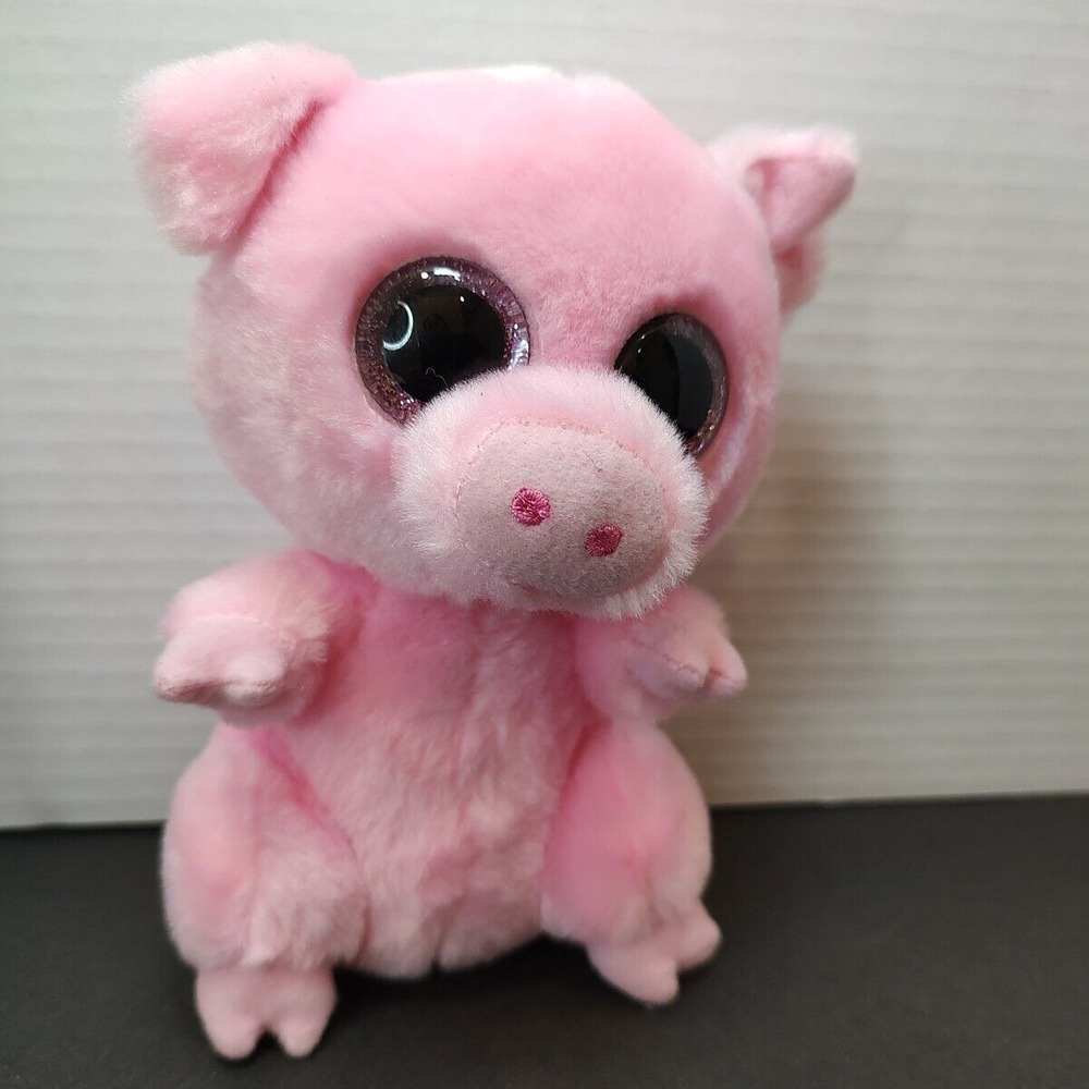 Rare Ty Beanie Boos Boo Posey the Pink Pig Plush Soft Toy 2018 Big Eyes